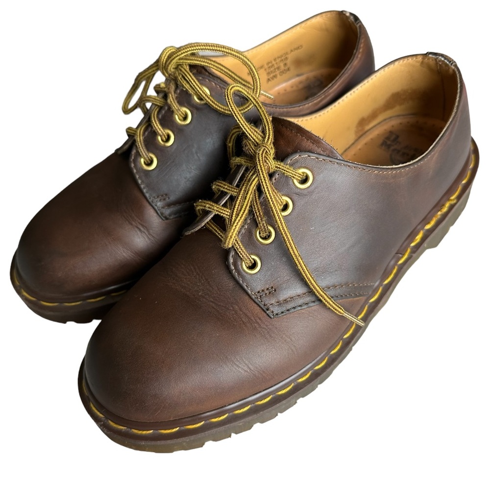 Dr. Martens The Original 1561/59 Brown Leather Oxford Made In England.